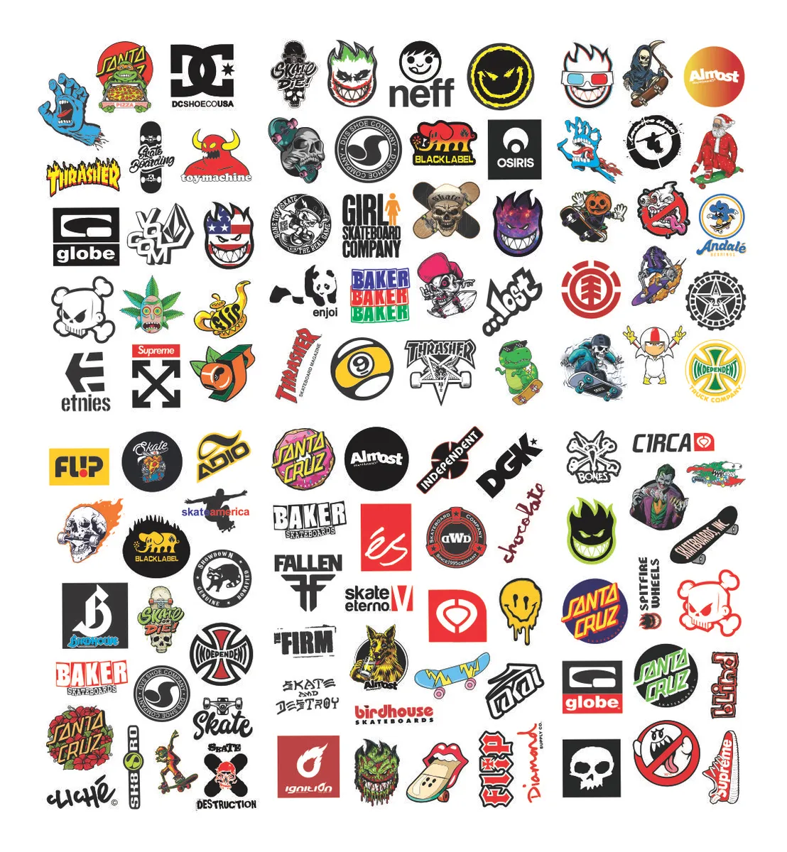 Kit 20 Adesivos Sortidos Street