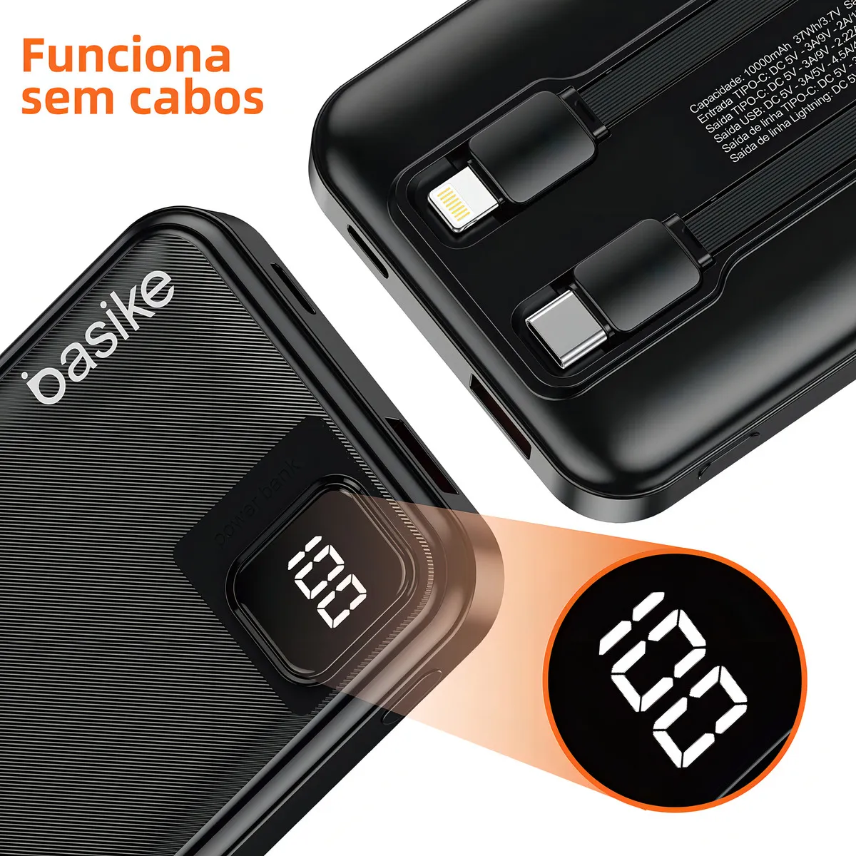 Power Bank 10.000mAh Preto