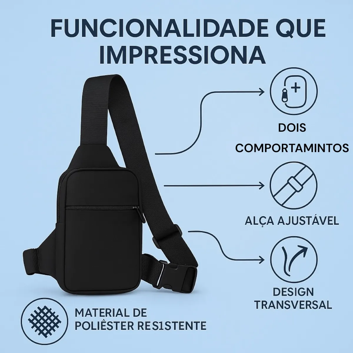 Shoulder Bag Compact Preta