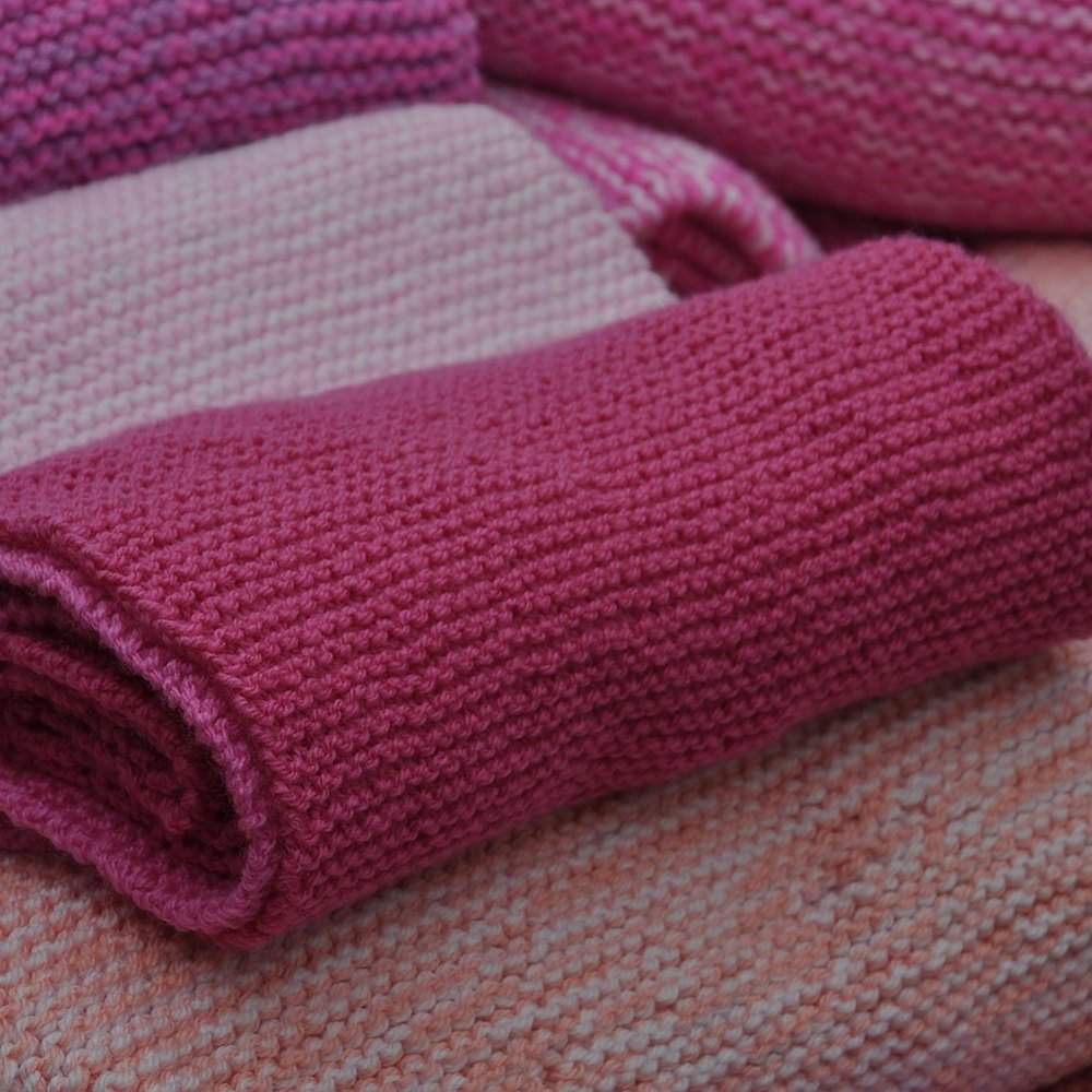 Cachecol de Tricô Rosa